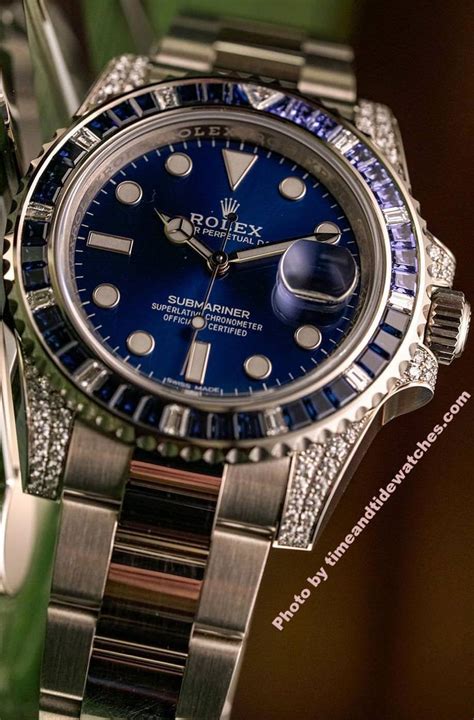 rolex diamond dial submariner|rolex submariner diamond sapphire bezel.